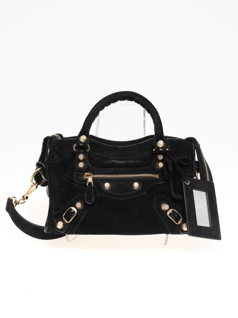 Balenciaga Mini City with Gold Hardware 2017 - Authentic. Black Suede